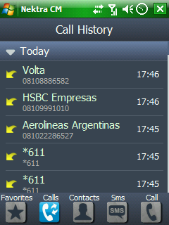  Nektra Contact Manager - Calls history screenshot